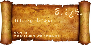 Bilszky Édua névjegykártya